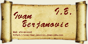 Ivan Berjanović vizit kartica